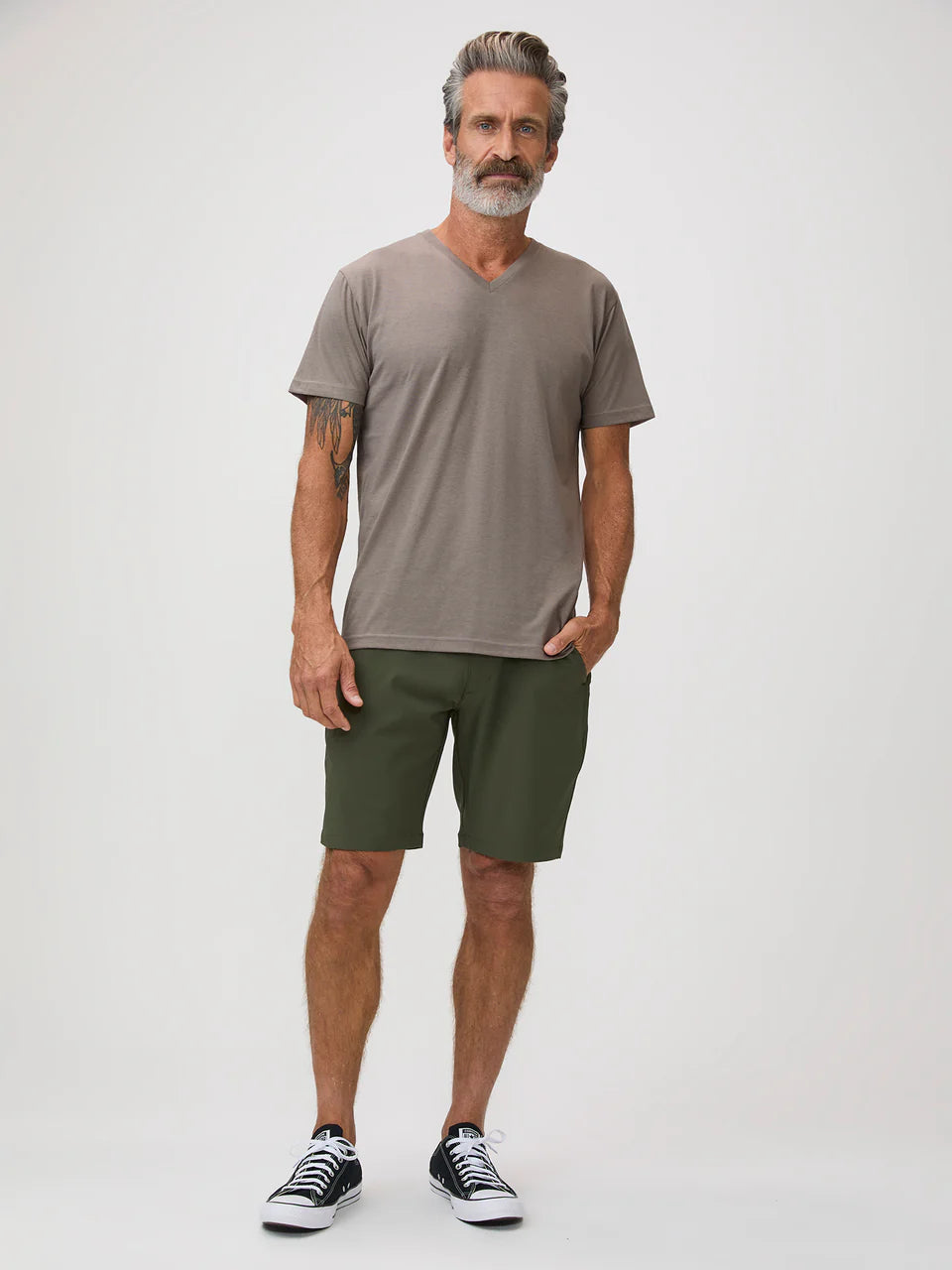 Taupe V-Neck