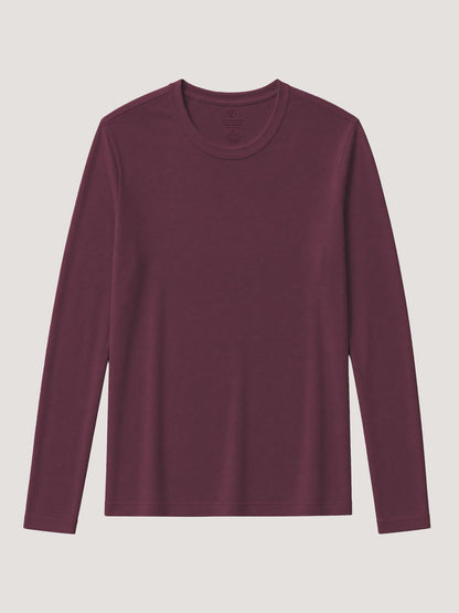 Women's Merlot Long Sleeve Crew